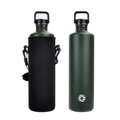 FEIJIAN Stainless Steel Water Bottle Portable Cycling Sports Bottle Leakproof BPA Free Large Capacity With Bottle Bag