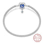 Bracelet Silver 925 Original 17-20CM Star Moon Sun Four Leaf Clover Green Zircon Bracelets Fit DIY Charms Birthday Jewelry Gifts