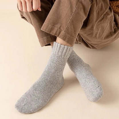 3 Pairs Winter Thick Towel Men's Socks Man's Outdoor Sports Long Socks Cold Resistant Frost Proof Snow Socks For Man Gift 39-44
