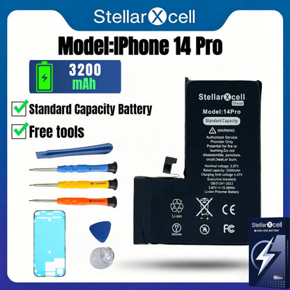 StellarXcell Choice Battery for iPhone 11 12 13 14 15 Mini Plus Pro Promax Original Capacity Replacement Bateria High Quality