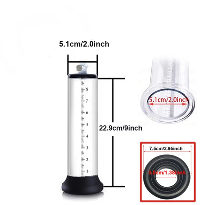 Acrylic Penis Pump Manual Penis Enlarger Sex Toy For Men Vacuum Pump Male Masturbation Penis Extender Trainer Adults Sex Product