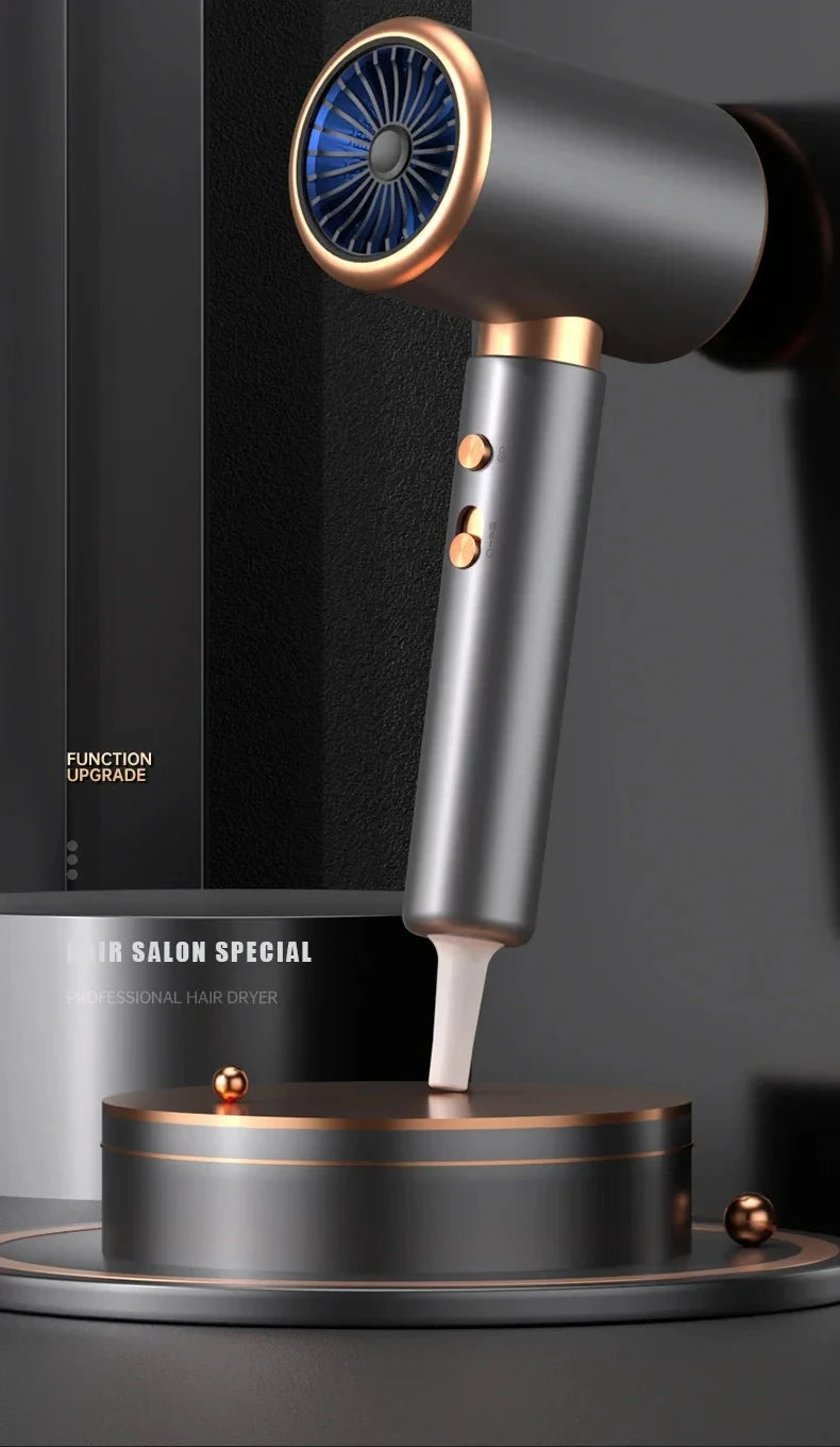 HOMEFISH 2000W salono plaukų džiovintuvas su karšto/šalto oro funkcija, neigiamų jonų technologija, 5 greičių, galingas plaukų džiovintuvas be šukų