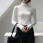 Autumn Long Sleeve Turtleneck Tops Slim Knitted Bottoming T Shirt Korean Fashion Sweater Harajuku Pullover Women Clothing Jumper