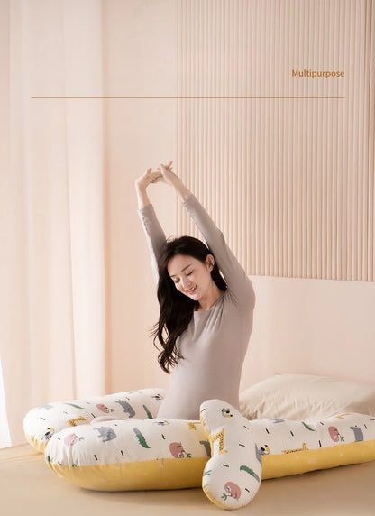 H-shaped Pregnancy Pillows with Detachable Pillowcases Pillows for Pregnant Women Maternity Sleeping Body Holder Support Pillow