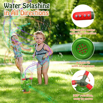 Cactus Sprinkler Water Spray Toy Garden Water Toys Outdoor Backyard Summer Yard Cartoon Splash Sprinkler Baby Bath Toy for Kids