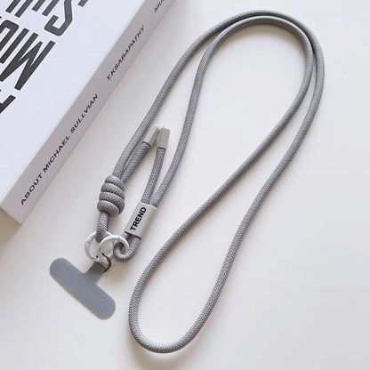 Adjustable Fashion Anti Loss Phone Lanyard 120CM Crossbody Neck Cord Wrist Strap for iPhone 17 Pro Max Case Chain Two Ring Rope