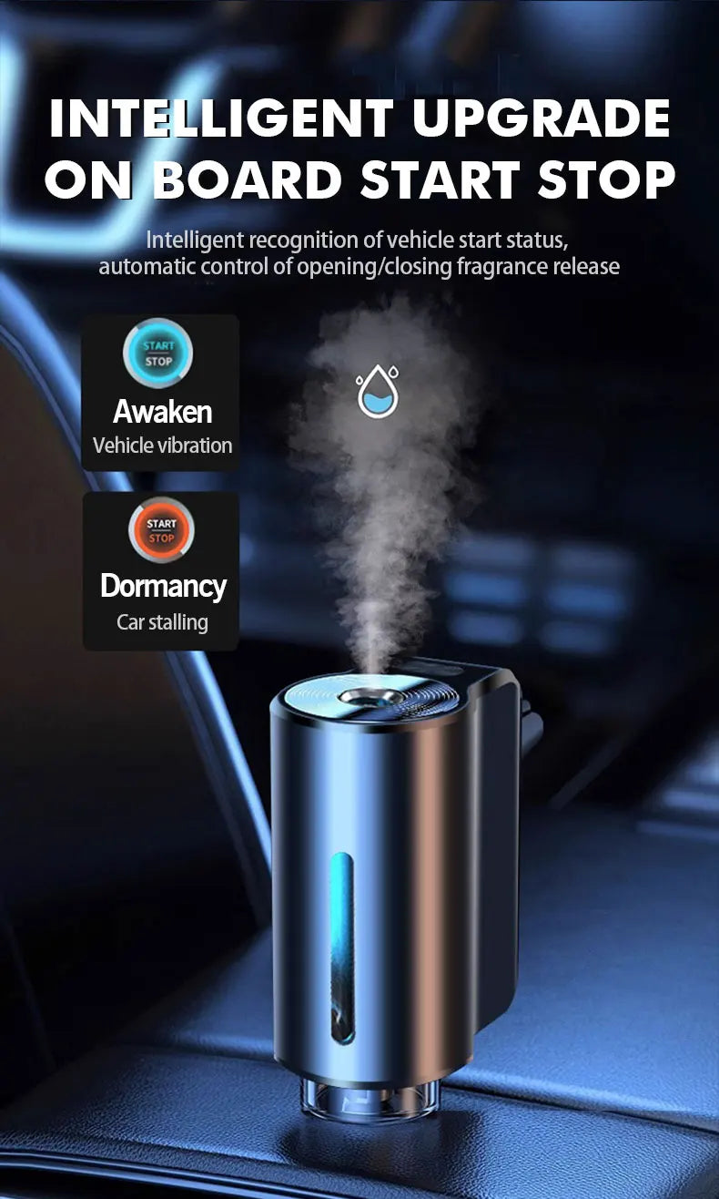 Smart Car Air Aromatherapy Diffuser Fragrance Car Air Fresheners With Three Adjustable Humidifier Essential Oil Diffuser