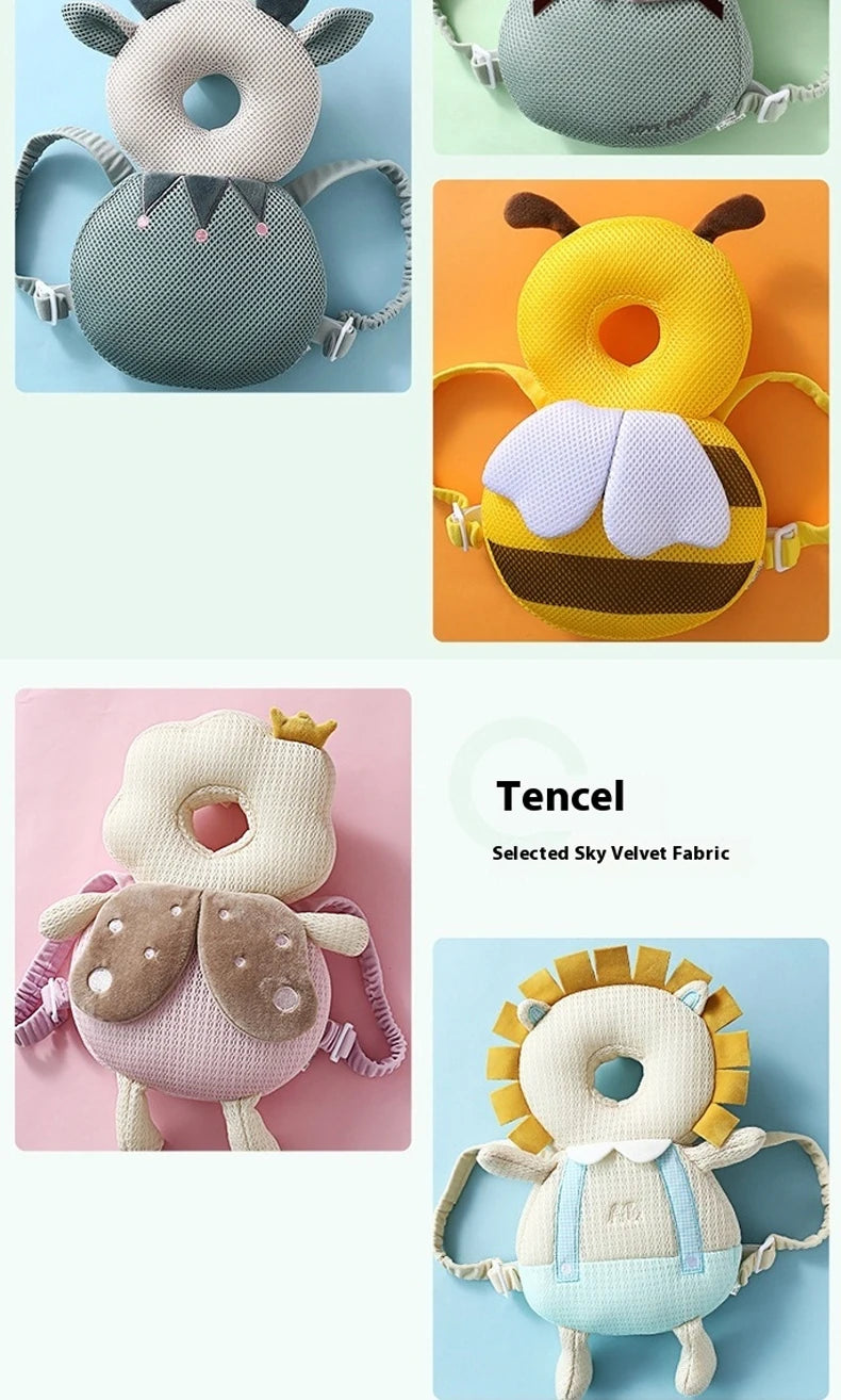 1-3T Toddler Baby Head Protector Backpack Pillow Safety Pad Cushion Prevent Injured Cartoon Security Pillow Protective Headgear