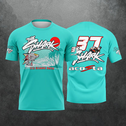 2026 Pedro Acosta 37 Fan T-Shirt The Shark Motorcycle Rider Graphic Tee Unisex Summer Casual 3D Print Shirt