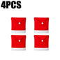 Santa Hat Chair Cover Red Non-woven Chair Back Cover Xmas Table Decoration Dining Chair Protector Christmas Party Supplies