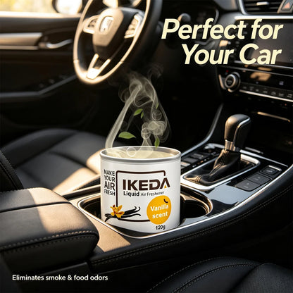 IKEDA Liquid Air Freshener - 120 grams. Provides fresh fragrance for both Car and indoor air, effectively deodorizes