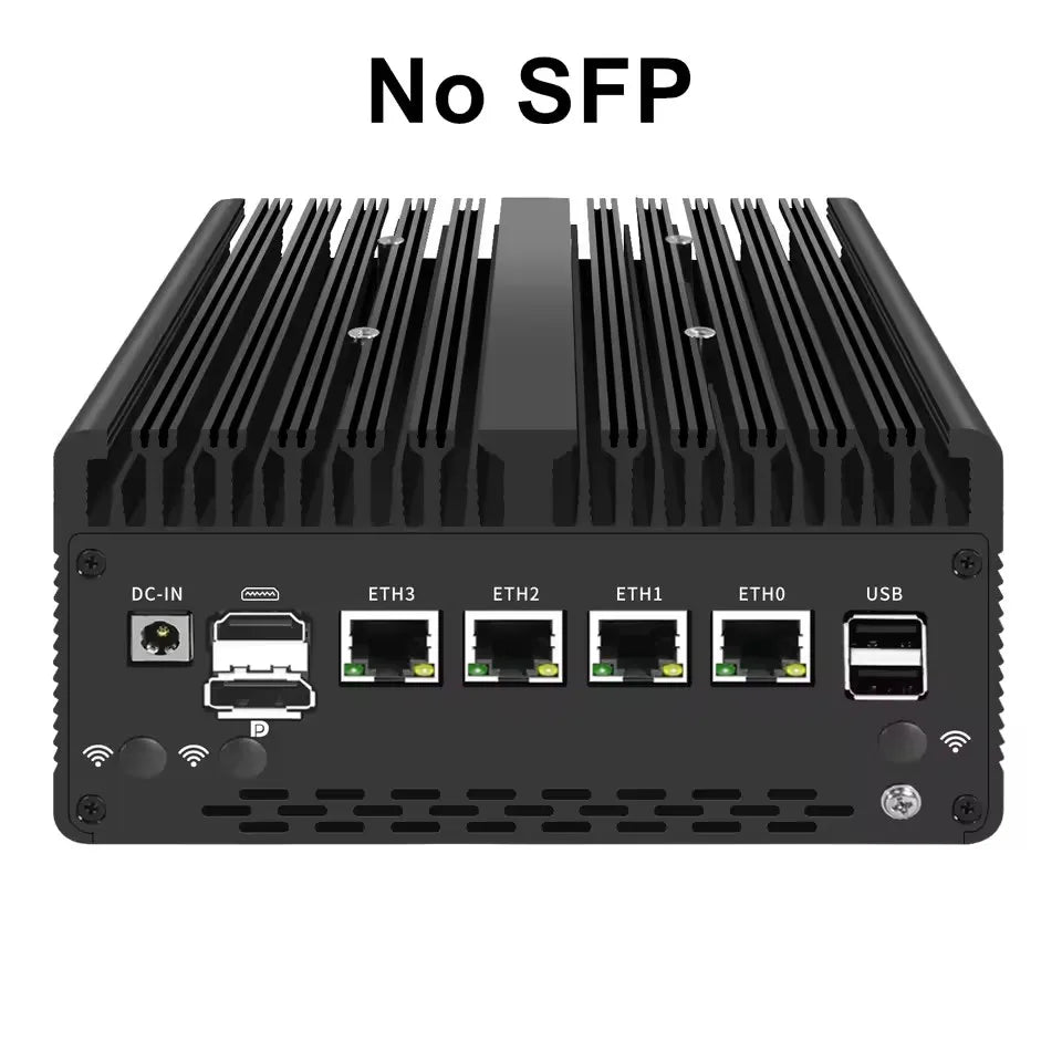 New Solid Firewall Appliance 12th Gen Intel Pentium Gold 8505 10G/1G SFP 4*2.5G RJ45 LAN 2*DDR5 NVMe Mini PC Proxmox ESXi Server