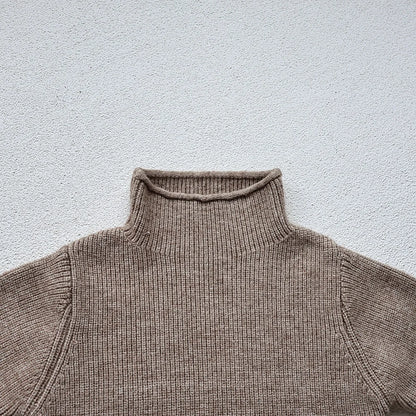 MILANCEL Spring Autumn New Kids Infant Sweaters Turtleneck Boys Pullover Boys Knitwear Girls Base Sweater