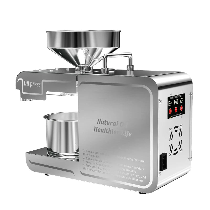 DIVEDEER New T1 Temperature Control Stainless Steel Hot and Cold Household Intelligent Small and Medium-sized Oil Press Machine