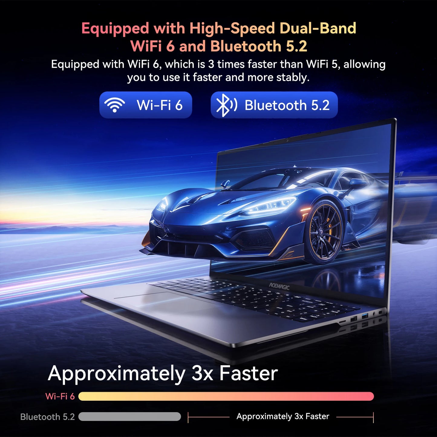 ACEMAGIC Gaming Laptop AMD Ryzen 9 6900HX 16GB LPDDR5 RAM 512GB PCIe SSD Upgradable 16" FHD Display Screen Laptop With Radeon