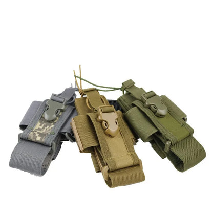 New Tactical Adjustable Walkie Talkie Holder Radio Pouch Hunting Interphone Hanging Bag Outdoor Nylon Molle Radio Pouch