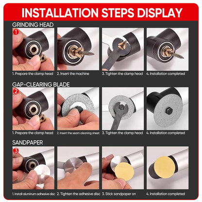 90° Ceramic Tile Beauty Sewing Tool Electric Straight Grinder 6 Variable Speeds Cleaning Machine Grinder Sander Polisher