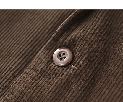 Heavyweight corduroy casual blazer for men American retro Ame Kaji loose jacket