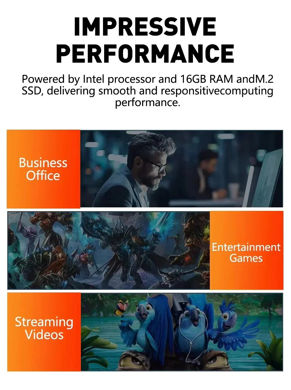 2026 New Powerful Slim Mini PC Core Windows 11 Pro I9‑8950HK 32GB RAM 1TB 2TB SSD WiFi6 BT5.2 4K