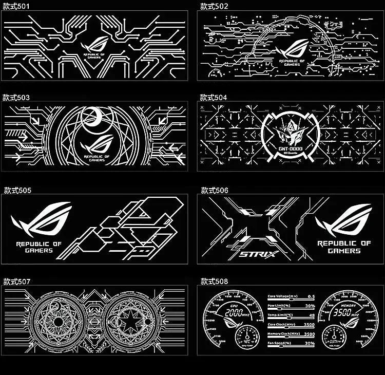 ARGB PC Case Lighting Panel,Customized GPU Side Backplate,MOD Chassis Gaming Decorated Plate 5V 12V Colorful AURA SYNC