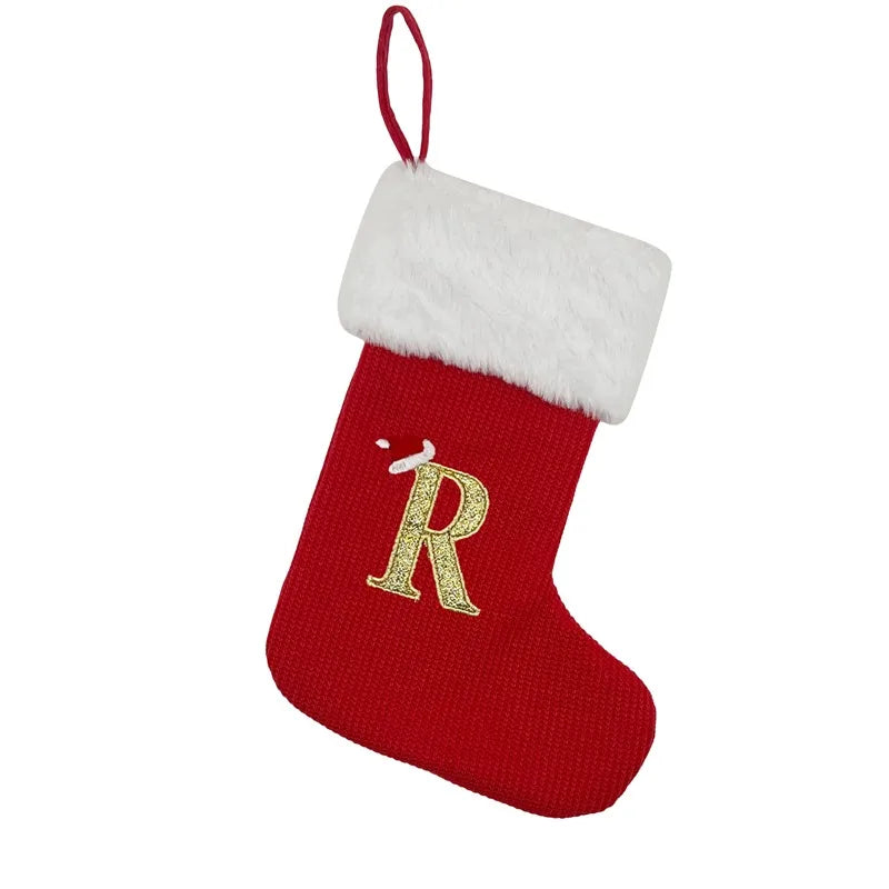 Christmas Alphabet Knitting Socks Christmas Tree Ornaments Christmas Decorations For Home 2024 Navidad Noel 2025Xmas Gift