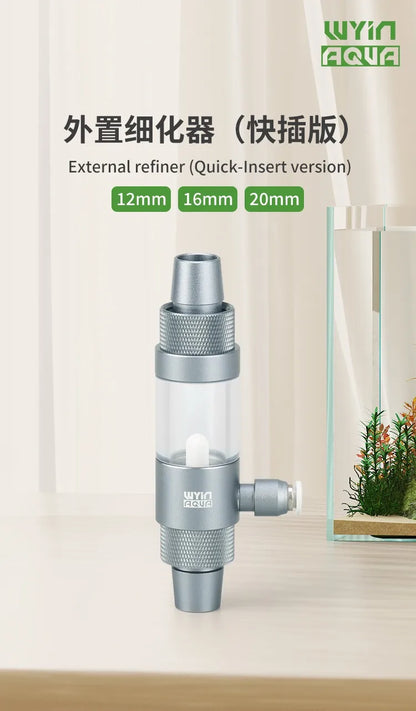 Aquarium CO2 Diffuser Observable Quick Insertion Anti Reflux CO2 External Nebulizer Fish Tank External CO2 Nebulizer Diffuser
