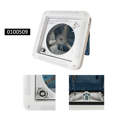 TYTXRV Caravan Accessories 11'' 12V CE RV Roof Vent Fan Manual Lifting Skylight Exhaust Fan for Camper Motorhome Travel Trailer