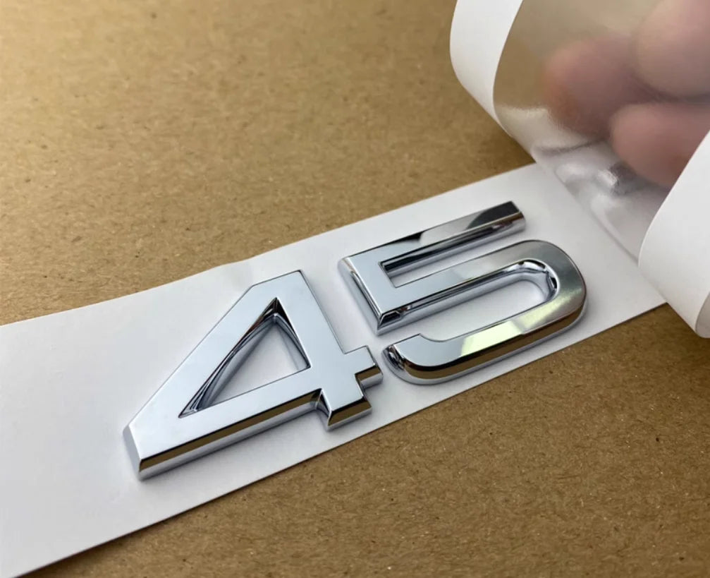 Car Letter Logo Sticker for A5 suitable for tail bumper and trunk emblem applicable to 2.0 3.0 40TDI 35 40 45TFSI models
