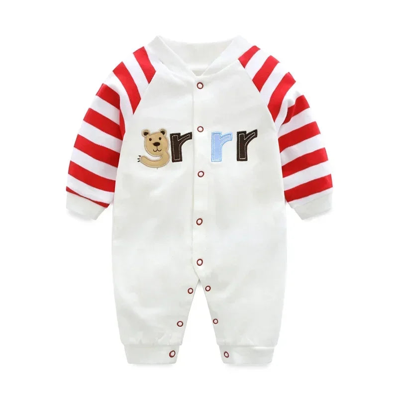 Spring Autumn Newborn Baby Boy Rompers Cotton Girls Clothes 0 to 12 Months Comfortable Babies Jumpsuits Clothing Onesies