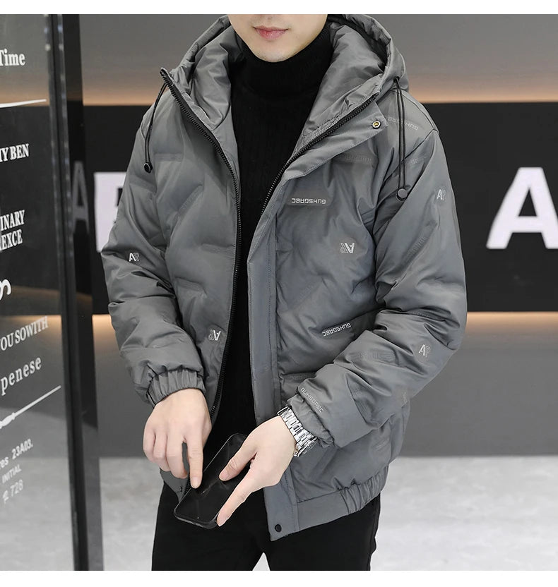 2026 High quality Winter Down Jacket Coats Mens Warm White Duck Down Hooded Men Windproof Parkas Overcoat