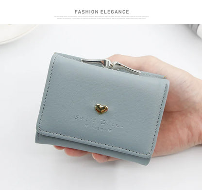 New Mini Short Women Wallets High Quality Coin Pocket Luxury Female Purses Card Holder Photo Holder Cute Wallet For Girls