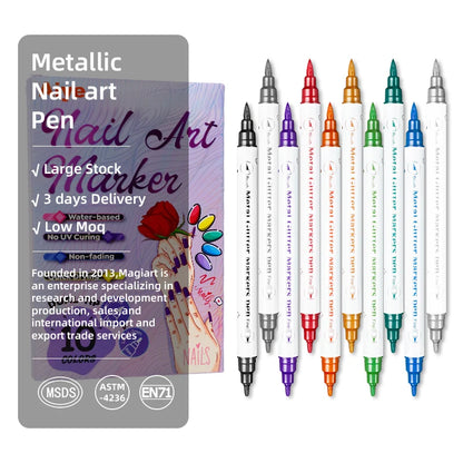 Nail Art Markers Customised Specialised Needle Tube Nail Art Pens Hand-Drawn Outline Pen Acrylic Paint Pen Set Acrylic Paintbrus