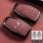 Car Zinc Alloy Leather Key Case Cover Holder Chain For Geely Okavango Coolray Atlas Monjaro Tugella Emgrand GT S Proton X50 X70