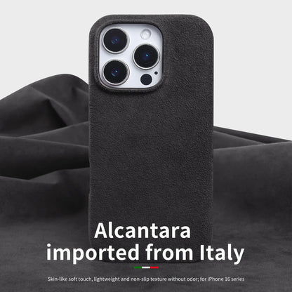 Full Coverage Magnetic Case For IPhone16 Pro 17 15 14 13 12 for ALCANTARA Magsafe Artificial Leather Supercar Suede Phone Cover