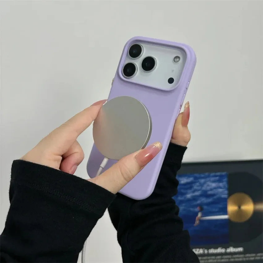 Liquid Silicone Magnetic Phone Case For iPhone 17 Air 16 13 15 14  Pro Max Plus for Magsafe Shockproof Protective Cover Funda