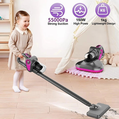 4-in-1 Cordless Stick Vacuum Cleaner 55000Pa Suction Power Powerful  Cordless Rechargeable Lithium Battery for Carpet Floor Pet