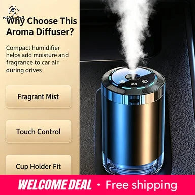 5‑Mode Mist Humidifier & Aromatherapy Diffuser, Multifunctional Air Freshener for Car Interior, Home Bedroom and Office Desktop Use