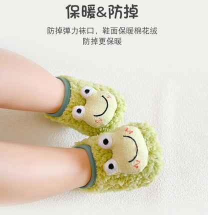 Baby Socks Shoes Infant Cute Cartoon Kids Boy Shoes Soft Rubber Sole Child Floor Sneaker BeBe Booties Toddler Girls First Walker