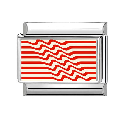 Wholesale Fashion Personalized DIY Red Color Italian Charm Bracelet Watermelon Tomato Bead 9mm Bracelet Stainless Steel Jewelrys