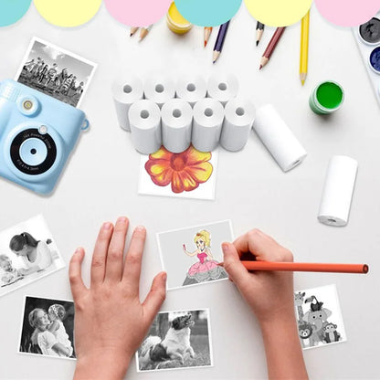 1/5 Roll High Quality Mini Pocket Printer Paper Portable Children Camera Self-Adhesive Photo Paper Home Thermal Printer Supplies