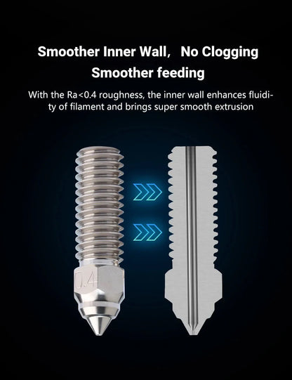 For Creality Ender 3 V3 KE K1/k1 Max Nozzle 0.4 0.6 0.8mm Nozzles Hard Steel Copper Plated Brass Genius Pro Vyper K1 Pro Hotend