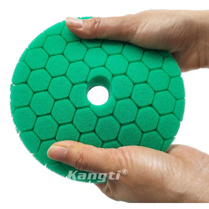 Kangti 5/6 inch Car Polishing Pad Kit Set Self-Adhesive Buffing Waxing Sponge Wool Wheel Polishing Pad For Car Polisher Drill