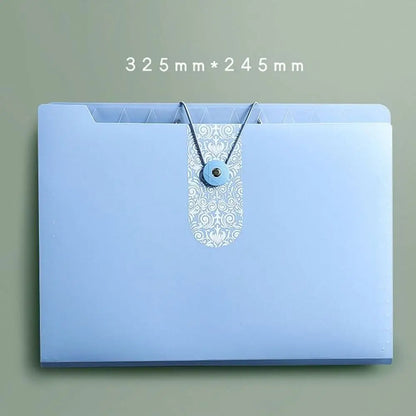 A4 Organ File Folder 8 Grids Document Organizer Paper Documents Folder Office School Supplies Large Capacity Expanding File Bag
