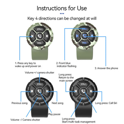 Car Steering Wheel Control Button 5key Bluetooth-compatible Wireless Remote Controller for Car Radio Music Player Android Switch