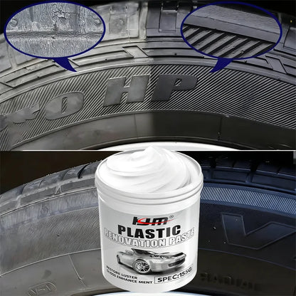 KJM Plastic Renovation Paste 155G Gloss Shine Protectant for Car Interior Dashboard Leather Seat Trim Dressing Restorer