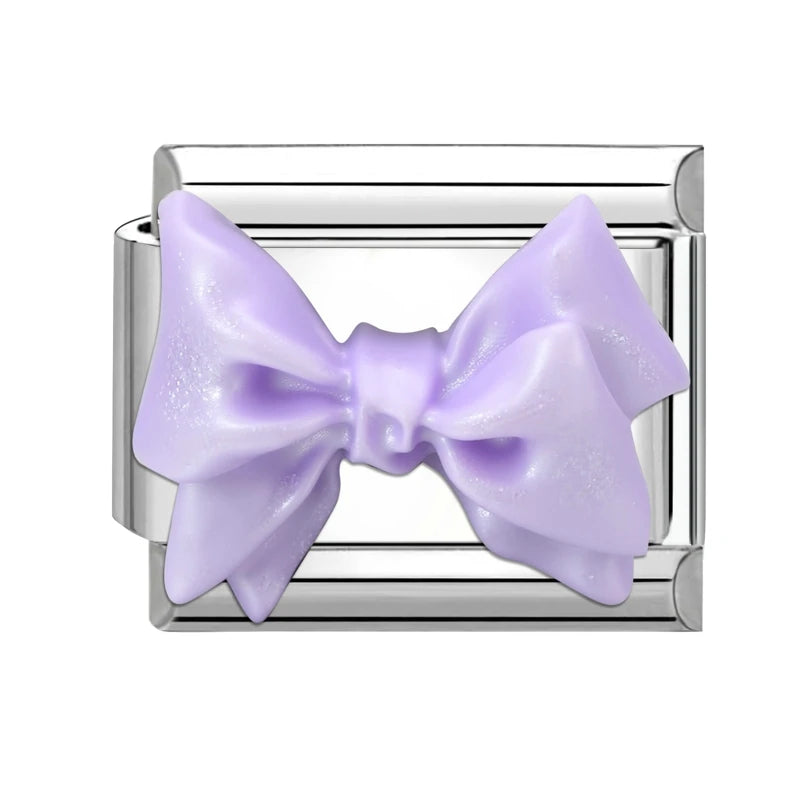 Y2K Butterfly Bow Knot Heart Star Moon Zircon Daisy Cross Italian Charm Links Fit 9mm Stainless Steel Bracelet DIY Making Gifts