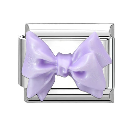 Y2K Butterfly Bow Knot Heart Star Moon Zircon Daisy Cross Italian Charm Links Fit 9mm Stainless Steel Bracelet DIY Making Gifts