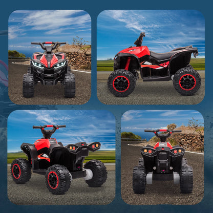 Electric Quad, suitable for children 3-5 years, engine 12 V 2 speeds, Lighthouse LED 3-6 km/h, Red Air