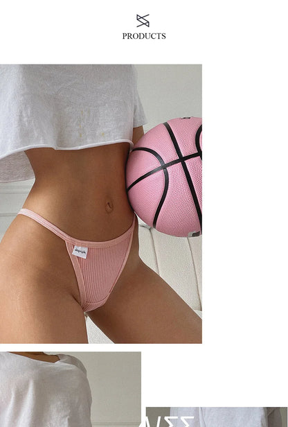 Sports Cotton  Sexy Women's Panties Simple Thongs Lingerie Briefs Female Underwear G-Strings Hot T-Back Breathable Underpants
