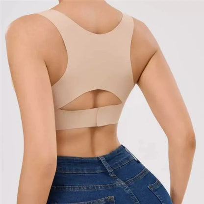 Women's Front-button Seamless Anti-Sagging Sports Bra Lifting Shaping Back-Shaping Underwear for Small Breasts